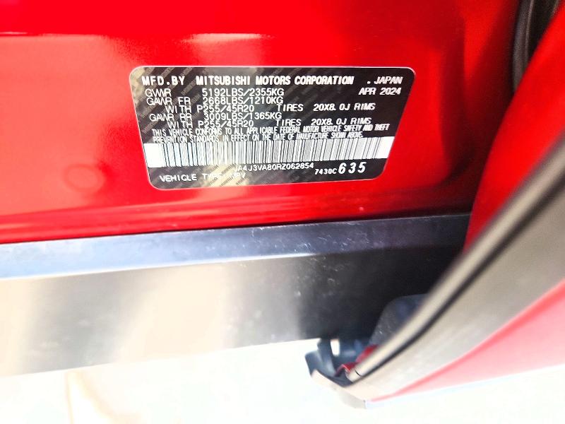 59618996 :رقم المزاد ، JA4J3VA80RZ062854 vin ، 2024 Mitsubishi Outlander مزاد بيع