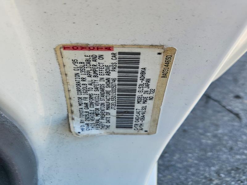60512036 :رقم المزاد ، JT2EL55D1S0050746 vin ، 1995 Toyota Tercel مزاد بيع