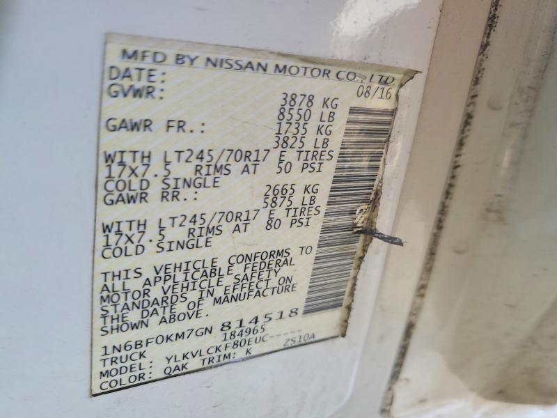 Aukcja sprzedaży 2016 Nissan Nv, vin: 1N6BF0KM7GN814518, numer aukcji: 64166936