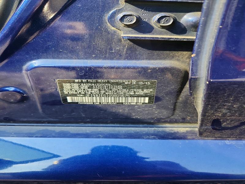 Aukcja sprzedaży 2016 Subaru Wrx, vin: JF1VA1E61G9803675, numer aukcji: 61351536