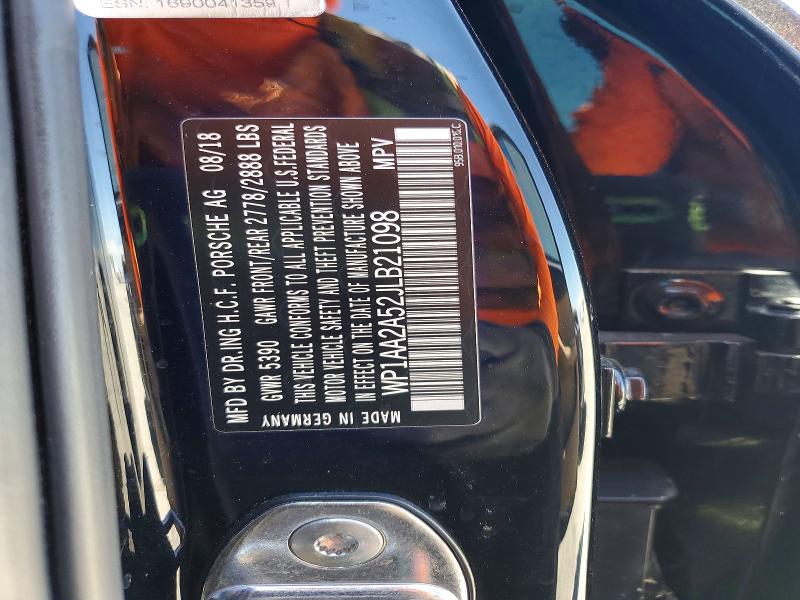 60891296 :رقم المزاد ، WP1AA2A52JLB21098 vin ، 2018 Porsche Macan مزاد بيع
