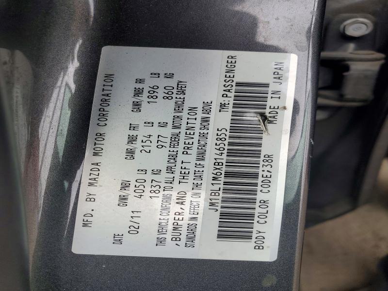 59379326 :رقم المزاد ، JM1BL1M6XB1465855 vin ، 2011 Mazda 3 مزاد بيع