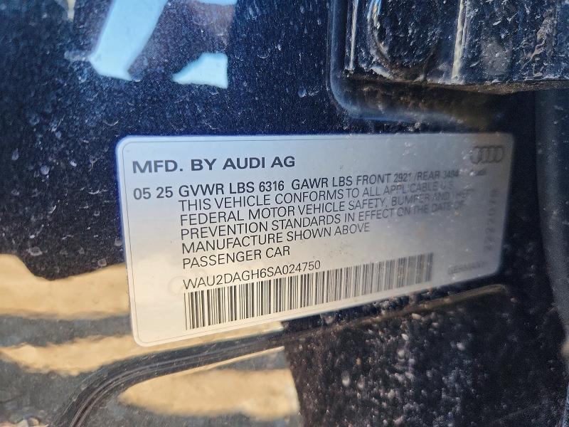 Aukcja sprzedaży 2025 Audi A6 E-tron, vin: WAU2DAGH6SA024750, numer aukcji: 62748496