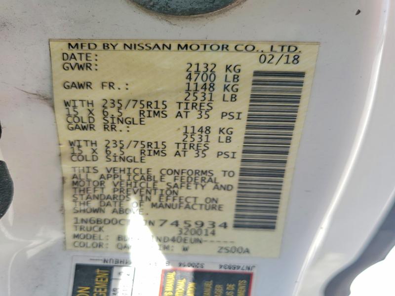Продаж на аукціоні авто 2018 Nissan Frontier, vin: 1N6BD0CT0JN745934, номер лоту: 61870716