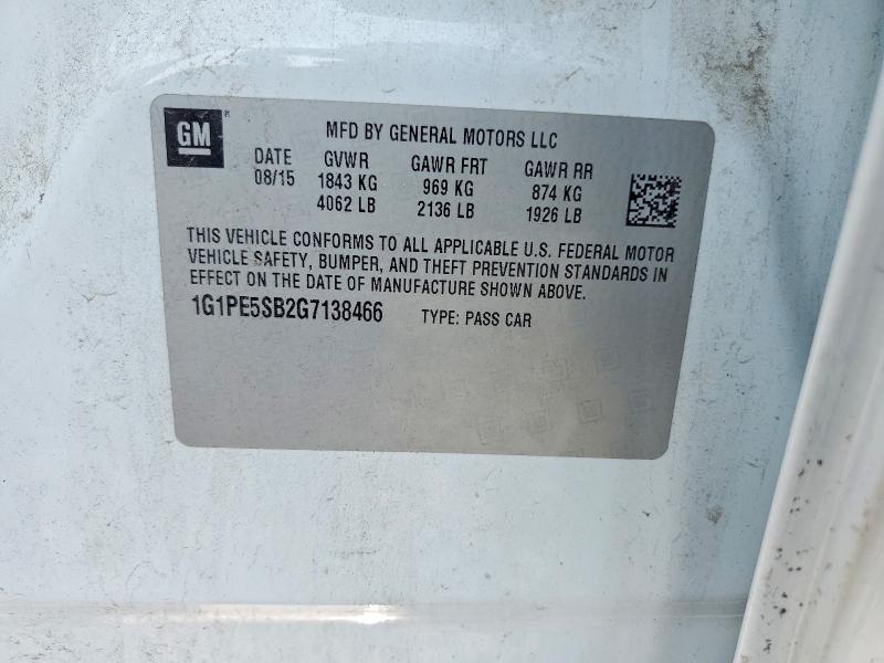 Продаж на аукціоні авто 2016 Chevrolet Cruze Limited, vin: 1G1PE5SB2G7138466, номер лоту: 61667156