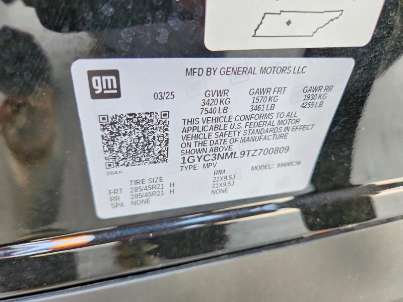 61696246 :رقم المزاد ، 1GYC3NML9TZ700809 vin ، 2026 Cadillac Vistiq مزاد بيع