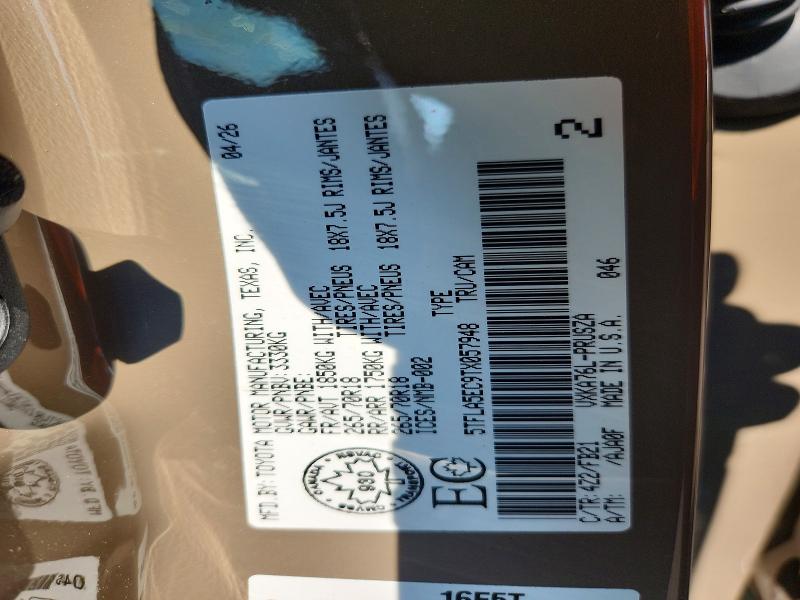 2026 Toyota Tundra მანქანა იყიდება აუქციონზე, vin: 5TFLA5EC9TX057948, აუქციონის ნომერი: 60024116