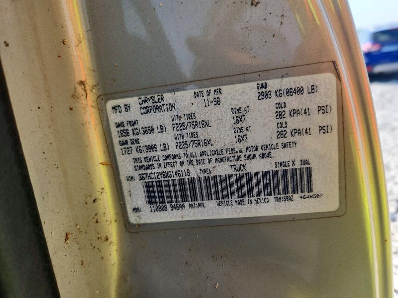61939496 :رقم المزاد ، 3B7HC12Y6XG146119 vin ، 1999 Dodge Ram 1500 مزاد بيع