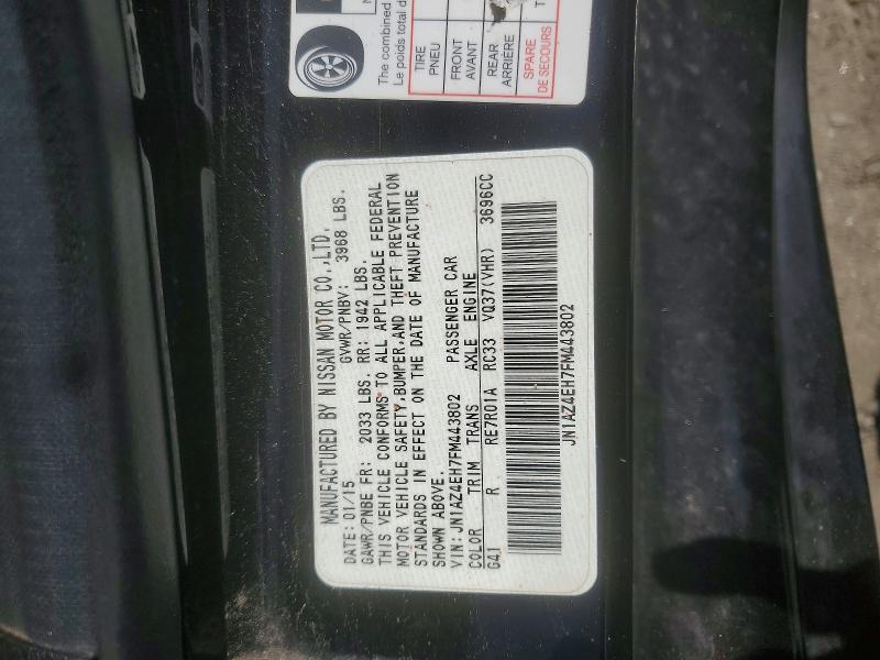 Продажа на аукционе авто 2015 Nissan 370z, vin: JN1AZ4EH7FM443802, номер лота: 63255676