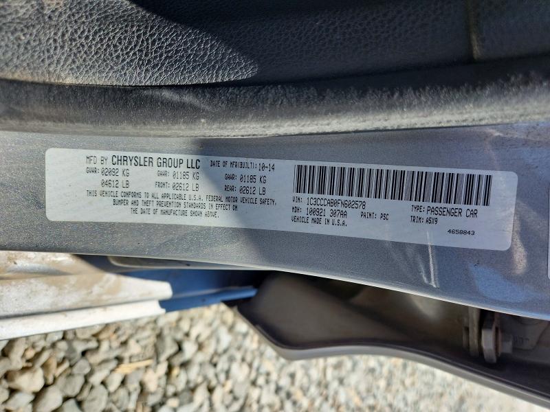 59916726 :رقم المزاد ، 1C3CCCAB0FN602578 vin ، 2015 Chrysler 200 مزاد بيع