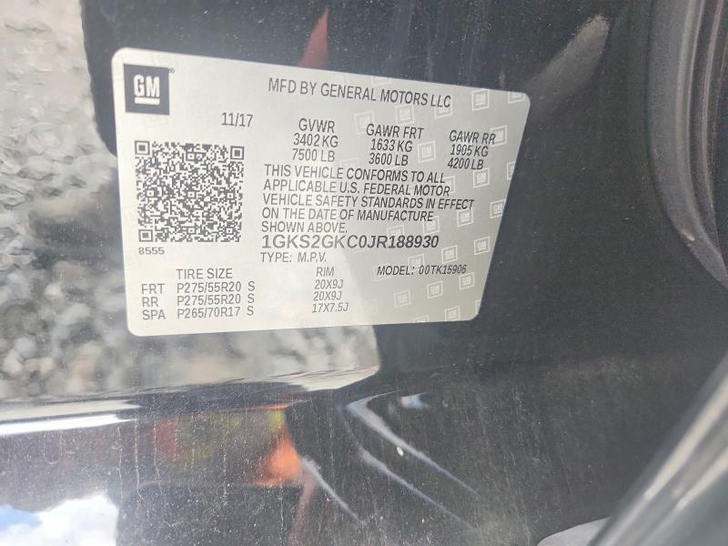 Продаж на аукціоні авто 2018 Gmc Yukon Xl, vin: 1GKS2GKC0JR188930, номер лоту: 59387966