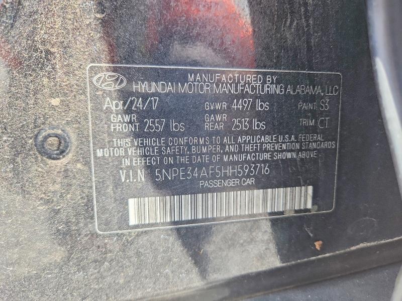 Продажа на аукционе авто 2017 Hyundai Sonata, vin: 5NPE34AF5HH593716, номер лота: 61371196
