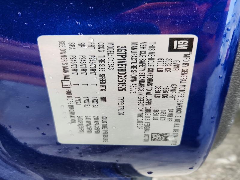 61592626 :رقم المزاد ، 3GTP1VE78DG251526 vin ، 2013 Gmc Sierra مزاد بيع