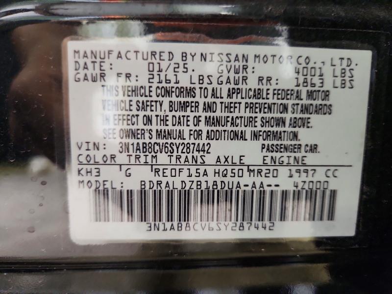 Aukcja sprzedaży 2025 Nissan Sentra, vin: 3N1AB8CV6SY287442, numer aukcji: 60435116