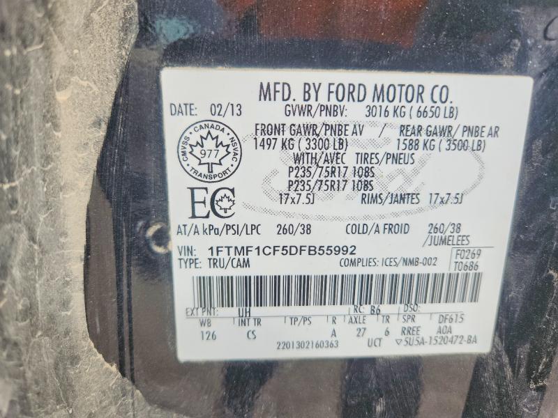 Auction sale of the 2013 Ford F150, vin: 1FTMF1CF5DFB55992, lot number: 61201656