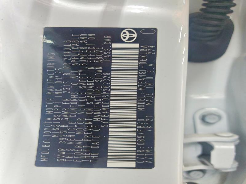 73341485 :رقم المزاد ، 5YFB4MDE0SP262328 vin ، 2025 Toyota Corolla مزاد بيع