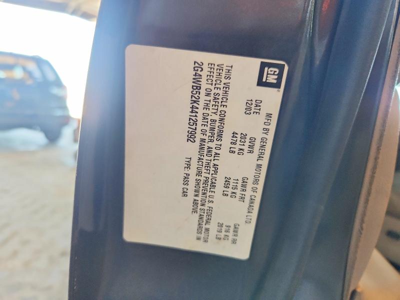 62616996 :رقم المزاد ، 2G4WB52K441257992 vin ، 2004 Buick Regal مزاد بيع