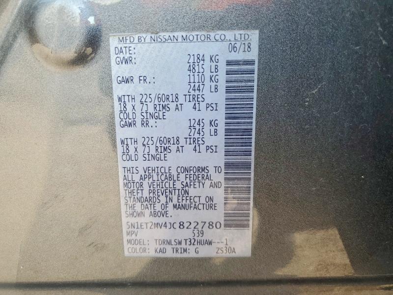 Продаж на аукціоні авто 2018 Nissan Rogue Hybrid, vin: 5N1ET2MV4JC822780, номер лоту: 62696916