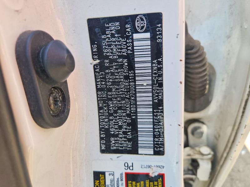 Продаж на аукціоні авто 2013 Toyota Camry Hybrid, vin: 4T1BD1FK7DU081195, номер лоту: 61020706