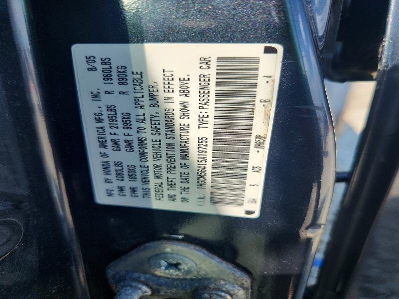 Продаж на аукціоні авто 2005 Honda Accord, vin: 1HGCM56415A197255, номер лоту: 60376416
