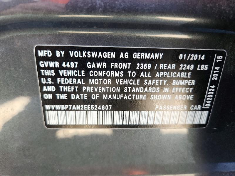 Продаж на аукціоні авто 2014 Volkswagen Cc 4d 2.0t Spt, vin: WVWBP7AN2EE524607, номер лоту: 60691436