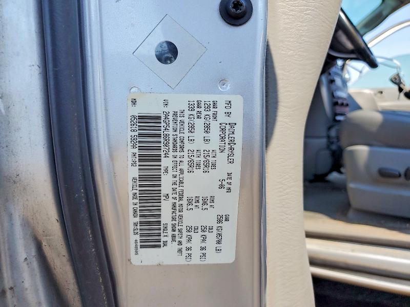 2006 Chrysler Town & Country მანქანა იყიდება აუქციონზე, vin: 2A4GP54L86R907244, აუქციონის ნომერი: 60754726