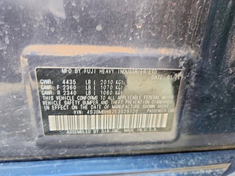 Aukcja sprzedaży 2014 Subaru Legacy, vin: 4S3BMBH62E3029720, numer aukcji: 62690416
