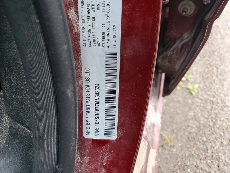 Продажа на аукционе авто 2021 Ram 1500, vin: 1C6SRFVT7MN642624, номер лота: 61571456