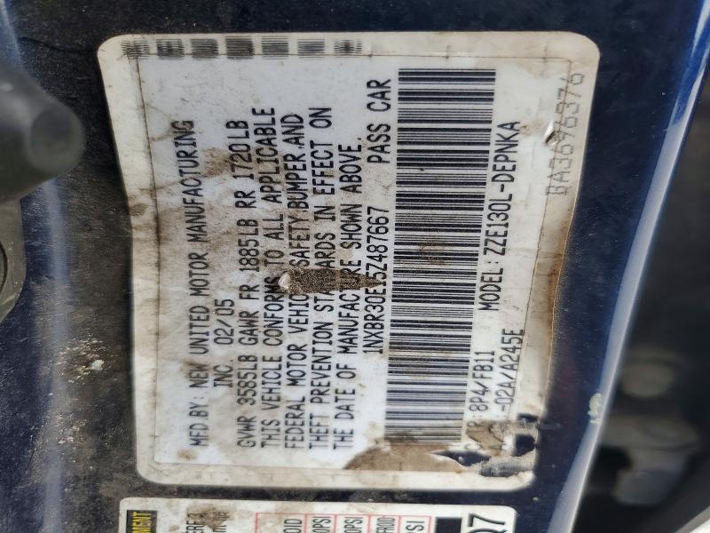 59969366 :رقم المزاد ، 1NXBR30E15Z487667 vin ، 2005 Toyota Corolla مزاد بيع