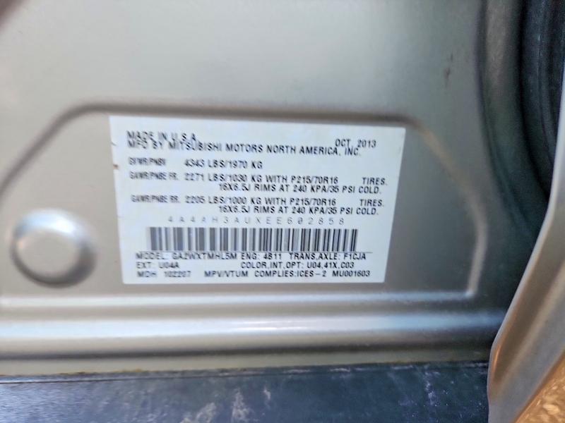 Продажа на аукционе авто 2014 Mitsubishi Rvr, vin: 4A4AH3AUXEE602858, номер лота: 62291536