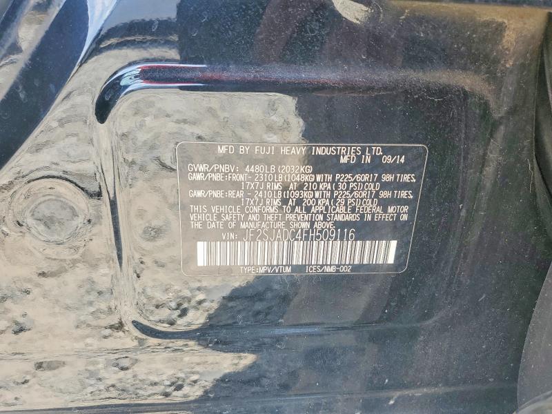 Продажа на аукционе авто 2015 Subaru Forester, vin: JF2SJADC4FH509116, номер лота: 60175096