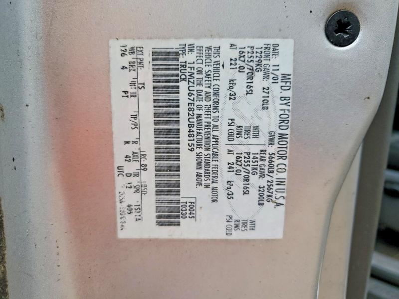 Aukcja sprzedaży 2002 Ford Explorer Sport Trac, vin: 1FMZU67E82UB48159, numer aukcji: 62308736