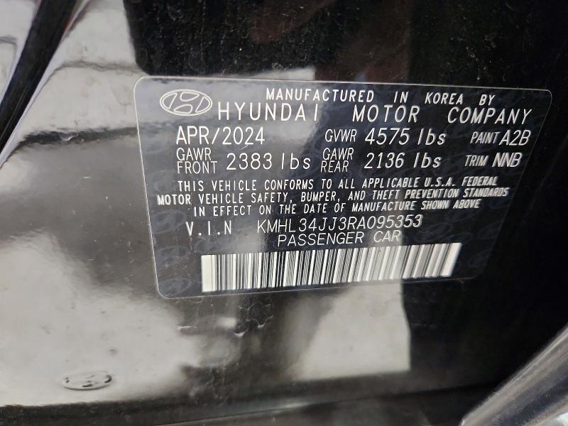 Продаж на аукціоні авто 2024 Hyundai Sonata Hybrid, vin: KMHL34JJ3RA095353, номер лоту: 62789406