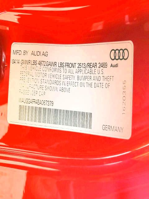 Продажа на аукционе авто 2014 Audi S5, vin: WAUGGAFR4EA067379, номер лота: 57505896