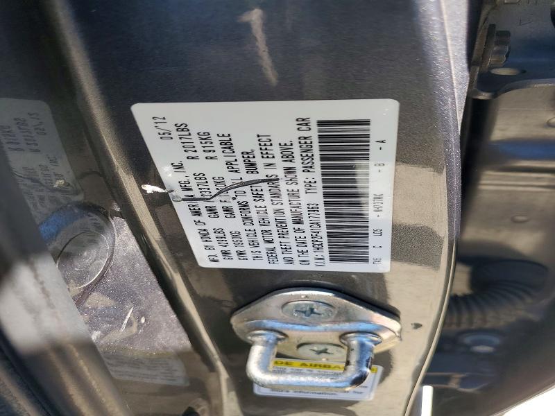 2012 Honda Accord მანქანა იყიდება აუქციონზე, vin: 1HGCP2F41CA177963, აუქციონის ნომერი: 61046466