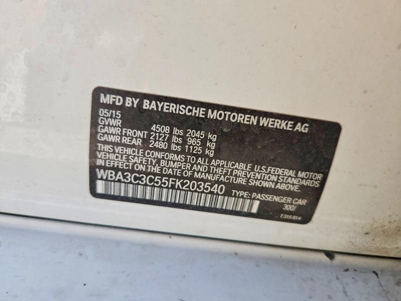 Продажа на аукционе авто 2015 Bmw 320, vin: WBA3C3C55FK203540, номер лота: 60476566