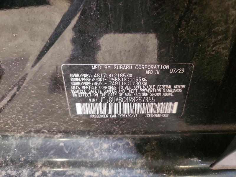 Продаж на аукціоні авто 2024 Subaru Impreza, vin: JF1GUABC4R8267355, номер лоту: 59633986