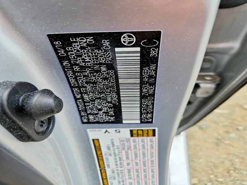 Продажа на аукционе авто 2018 Toyota Prius, vin: JTDKBRFU0J3065268, номер лота: 60078416