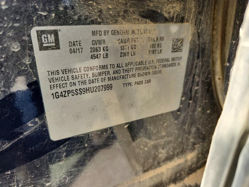 2017 Buick Lacrosse მანქანა იყიდება აუქციონზე, vin: 1G4ZP5SS9HU207999, აუქციონის ნომერი: 59592216