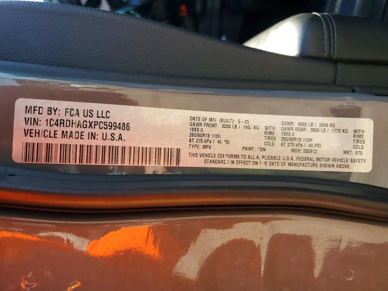 Aukcja sprzedaży 2023 Dodge Durango, vin: 1C4RDHAGXPC599486, numer aukcji: 62998856