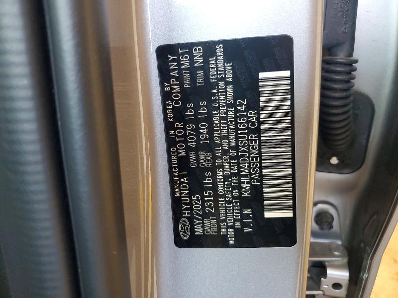 2025 Hyundai Elantra Hybrid მანქანა იყიდება აუქციონზე, vin: KMHLM4DJXSU166142, აუქციონის ნომერი: 62317196