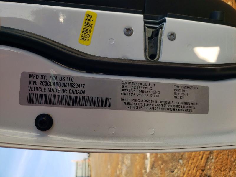 2021 Chrysler 300 მანქანა იყიდება აუქციონზე, vin: 2C3CCABG0MH622477, აუქციონის ნომერი: 61034346