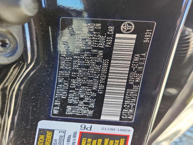 Aukcja sprzedaży 2015 Toyota Camry, vin: 4T1BF1FK5FU909855, numer aukcji: 61603806