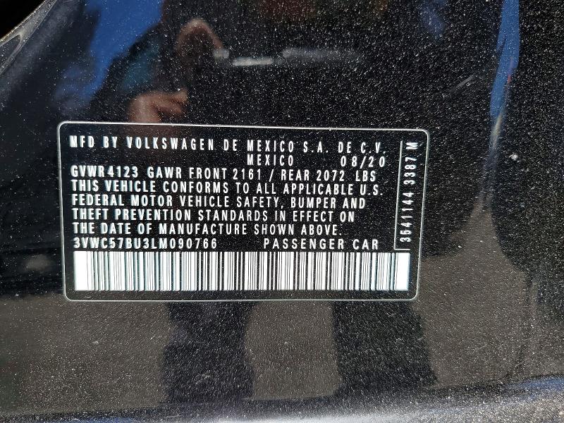 Aukcja sprzedaży 2020 Volkswagen Jetta, vin: 3VWC57BU3LM090766, numer aukcji: 60027166