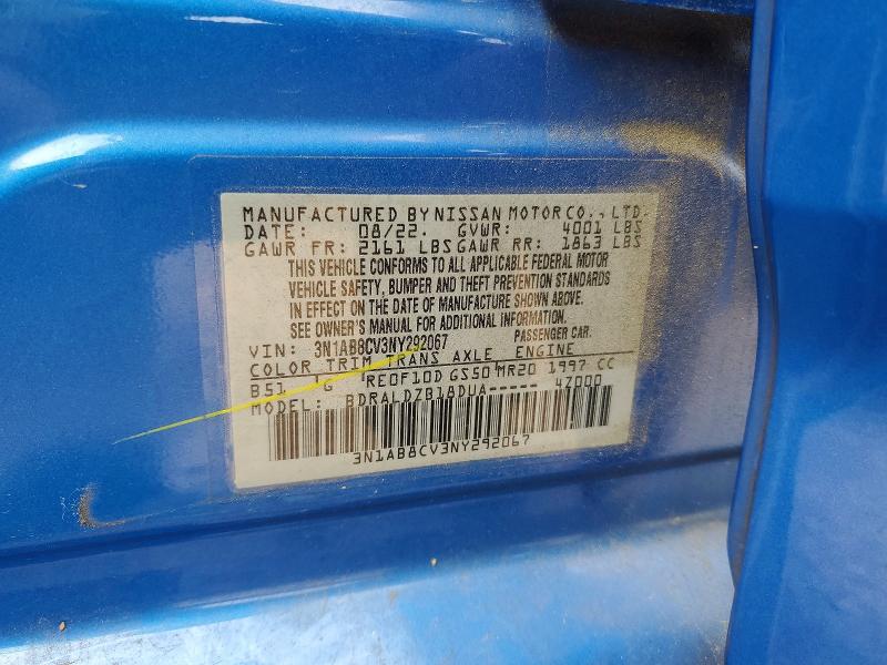Продажа на аукционе авто 2022 Nissan Sentra, vin: 3N1AB8CV3NY292067, номер лота: 62618306