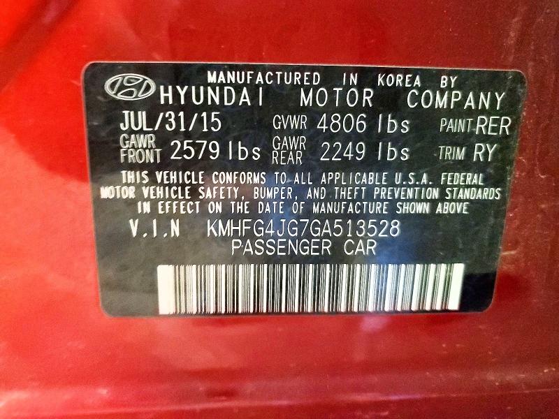 Продаж на аукціоні авто 2016 Hyundai Azera, vin: KMHFG4JG7GA513528, номер лоту: 62310366