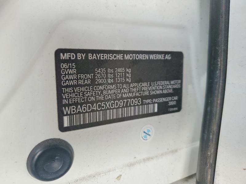 Продажа на аукционе авто 2016 Bmw 650, vin: WBA6D4C5XGD977093, номер лота: 59866356