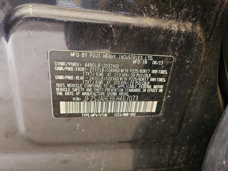 60036536 :رقم المزاد ، JF2SJAHC8EH467073 vin ، 2014 Subaru Forester مزاد بيع