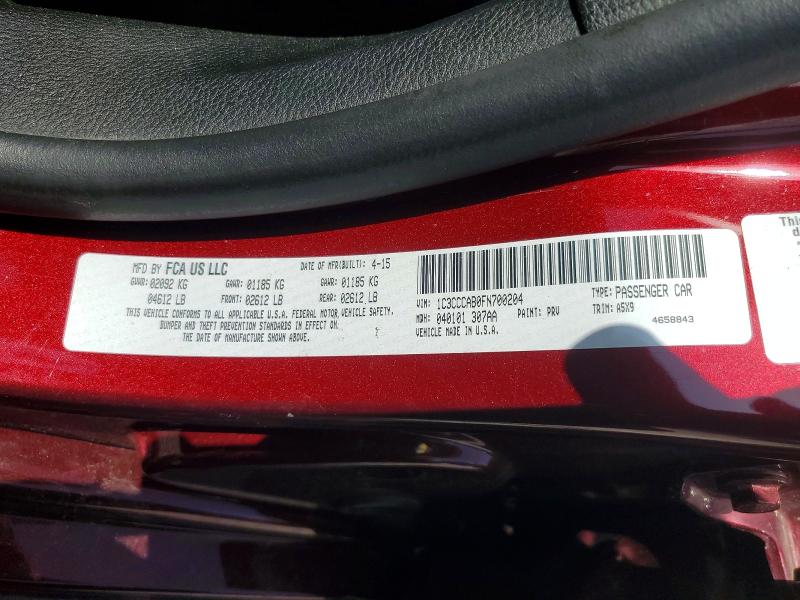 Продажа на аукционе авто 2015 Chrysler 200, vin: 1C3CCCAB0FN700204, номер лота: 59540406