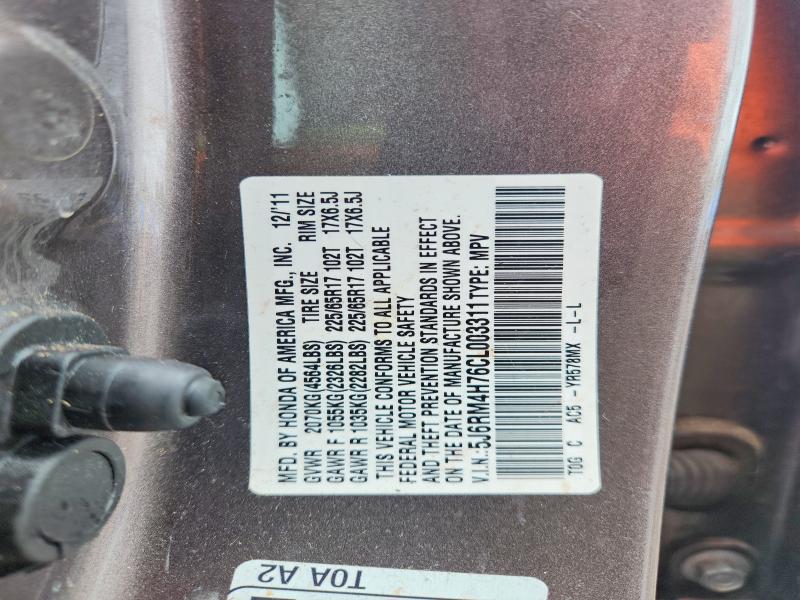 Продаж на аукціоні авто 2012 Honda Cr-v, vin: 5J6RM4H76CL003311, номер лоту: 59656156